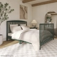 thumbnail image 3 of Dream On Me Odelle 5-in-1 Convertible Crib, Converts from Baby Crib to Toddler Bed, Day Bed, Kids Bed and Full Size Bed, Three Adjustable Mattress Height Positions, Forest Green, 3 of 7