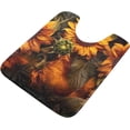 thumbnail image 5 of SKYSONIC Bathroom Rug Toiletry Mat Set, 2 pack Vintage Sunflowers Painting Print, Fluffy Plush Absorbent Bath Rugs Carpet for Bathroom Floor Toilet Tub and Shower,23.6"x15.7"+17.3"x13.4", 5 of 7