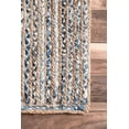 thumbnail image 4 of Avgari Creation Denim Jute Handmade Rectangle Living Room Area Rug Kitchen Outdoor Indoor Garden Farmhouse Rag Rug Carpet-5" Feet (60 inch), 4 of 4