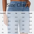 thumbnail image 3 of Yifymode Women's High Waisted Stretchy Bermuda Jean Shorts, Loose Straight Leg Rolled Hem Denim Shorts,Dark Blue S, 3 of 5