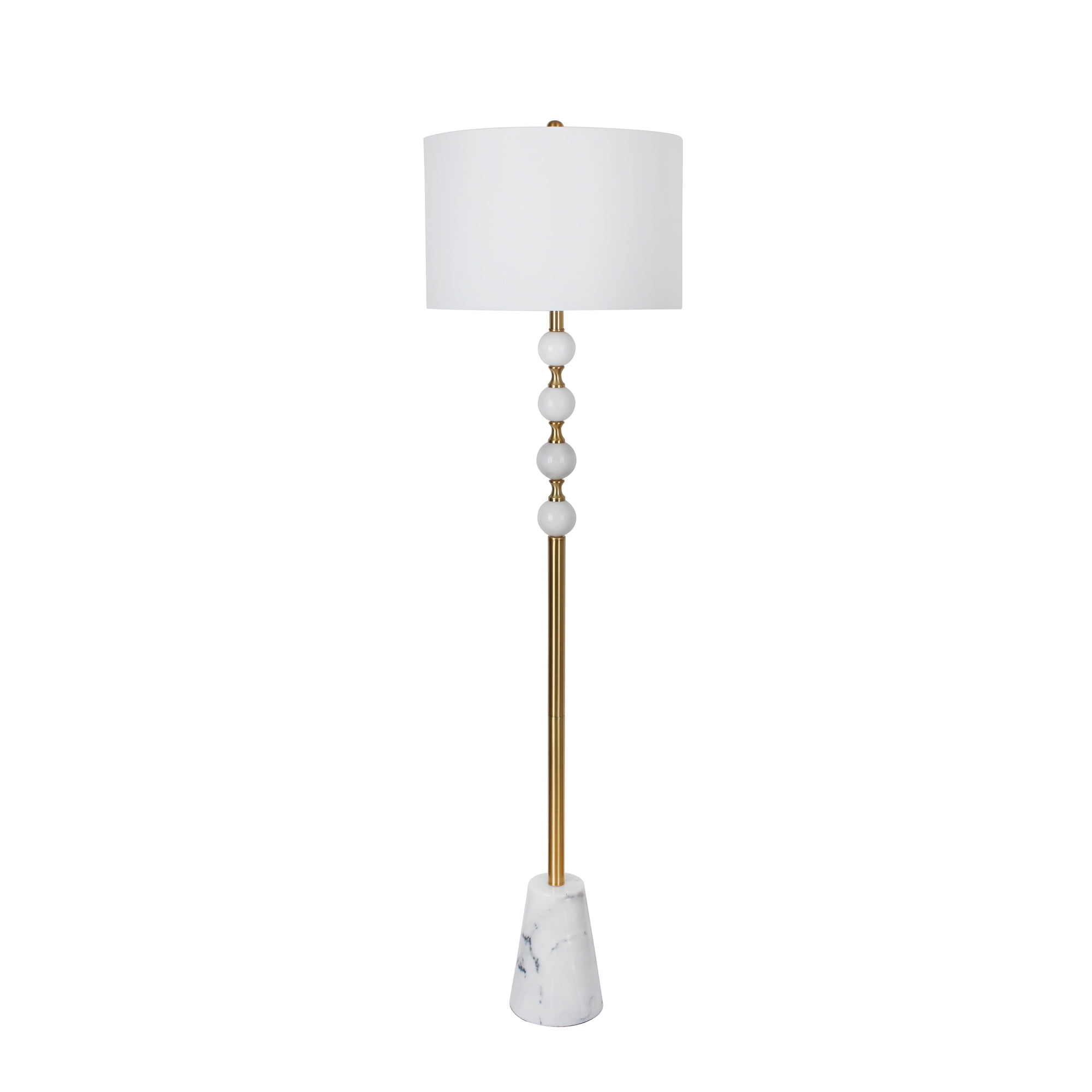 white ball floor lamp
