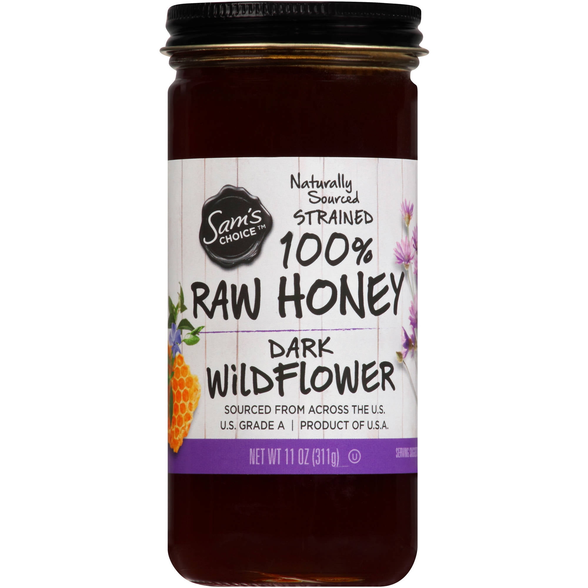 Sam's Choice 100 Raw Honey, Dark Wildflower, 11 oz