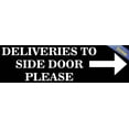 thumbnail image 2 of 10in x 3in Black Right Deliveries to Side Door Sticker Vinyl Sig, 2 of 4