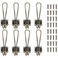 thumbnail image 1 of Juego de ganchos decorativos dobles para abrigos, perchas dobles vintage, juego de ganchos resistentes para baño, dormitorio, armario (bronce, 10 piezas), 1 of 5
