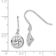 thumbnail image 2 of FB Jewels Sterling Silver 10mm Round Clear CZ Earrings, 2 of 2