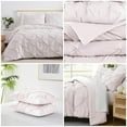 thumbnail image 3 of Southshore Fine Living, Inc. Pinch Pleated Pinktuck Twin Duvet Cover Bedding Set, Bone, 3 of 9