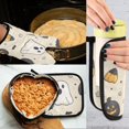 thumbnail image 5 of Yayeee Oven Mitts and Pot Holder Set of 2 Heat Resistant Kitchen Gloves Baking Hot Pad, Halloween Black Pumpkins, 5 of 5