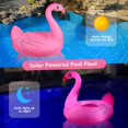 thumbnail image 2 of Pool Floats Ksheat Big Flamingo Swan con energía solar y LED, 2 of 7