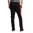 thumbnail image 4 of G-Style USA Men's Hip Hop Slim Fit Track Pants - Athletic Jogger with Side Stripe - Black/Red - 3X-Large, 4 of 6