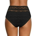 thumbnail image 5 of asdoklhq Bikini Bottoms for Women,High Waist Ruched Bikini Bottoms Tummy Control Swimsuit Lace Briefs Pants, 5 of 9