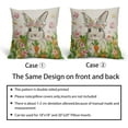 thumbnail image 6 of Easter Pillow Covers 18x18 Set of 2 Spring Cute Bunny Rabbit Carrot Watercolor Pink Floral Meadow Easter Themed Decorative Throw Pillow Cases Outdoor Farmhouse Decoration for Sofa Couch Bed, 6 of 6