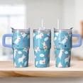 thumbnail image 2 of 20OZ Unicorn Themed Travel Tumbler with Handle and Comfort Grip Straw Double Wall Stainless Steel Insulated Coffee Mug Cup Great Presents for Women Mom Friends on Birthday Christmas Thanksgiving, 2 of 6