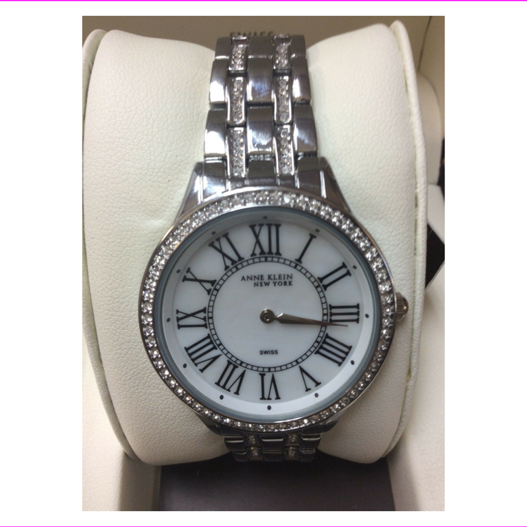 Anne Klein New York Womens Stainless Steel Crystal Silver  display picture 2