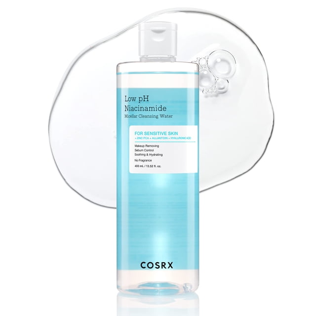 Agua limpiadora micelar de niacinamida de pH bajo de Cosrx para unisex - Limpiador de 13,52 oz