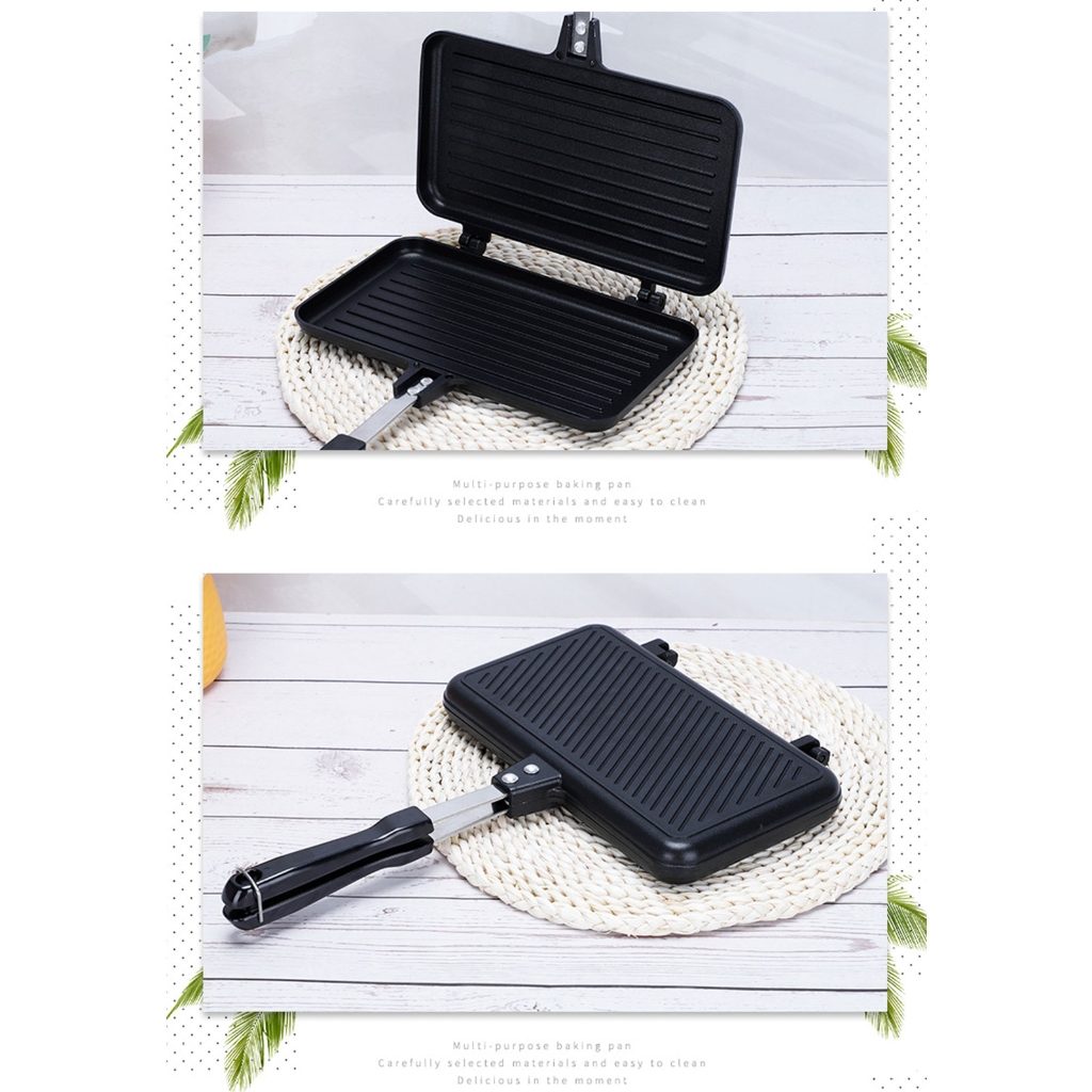 JZROCKER Nonstick Double Side Breakfast Waffle Muffin Maker Bread Toast Maker Bake Pan