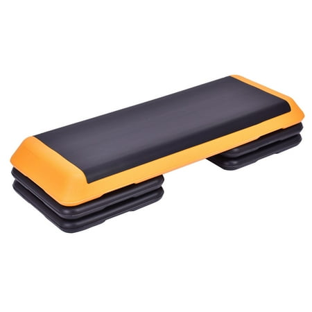 - Costway Fitness Aerobic Step 43'' Cardio Adjust 4'' - 6'' - 8'' Exercise Stepper w/Risers