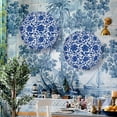 thumbnail image 3 of Gieenan Set of 6 Chinese Blue and White Porcelain Lanterns Handmade Paper Ornament for Garden Home Decoration Supplies, 3 of 8