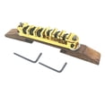 thumbnail image 4 of Adjustable Gold Guitar Bridge for Archtop Jazz Guitar Height Adjustable, Smooth Roller Saddles, 4 of 4