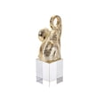 thumbnail image 1 of Benzara BM162495 Fashionable Resin Elephant on Base Sculpture, Gold & Clear, 1 of 1