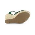 thumbnail image 5 of BLISSFUL STEP Women's Platform Slingback Espadrille Wedge Heel Sandals, 5 of 7
