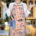thumbnail image 6 of Pink Cow Flower Cow Pattern Apron-Garden Aprons for Women with Pockets-Cotton Linen Waterproof Kitchen Cooking Gardening Aprons Adjustable for Kitchen,Cooking,BBQ and Salon 33x27 Inch, 6 of 7