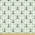 thumbnail image 2 of Ambesonne Anchor Fabric by the Yard Upholstery, Abstract Retro Sailing, 1 Yard, Off White Black, 2 of 5