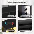 thumbnail image 5 of Soges 55" LED Floating TV Stand Entertainment Centre , LED Media Console TV Cabinet with 2 Headphone & 4 Gaming Handle Hooks, Wall Mounted TV Table with Cable Management, Black, 5 of 8