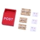 thumbnail image 3 of Simulación 7 Piezas 1/12 Casa de Muñecas Miniatura Mini Buzón Paquete Tarjetas Adornos Juego de Rol Muebles Accesorio Delicado DIY Duradero Realista CUTICAT Buzón de casa de muñecas, 3 of 7