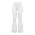 thumbnail image 5 of BLVB Girl's Flare Pants High Waisted Yoga Bootcut Pants Teen Kids Full Length Bell Bottoms Legging(White,14-15 Years), 5 of 8