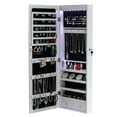 thumbnail image 7 of Zimtown Jewelry Armoire Cabinet  Holder Box Lockable Wall/Door Mounted with Mirror, White, 7 of 7