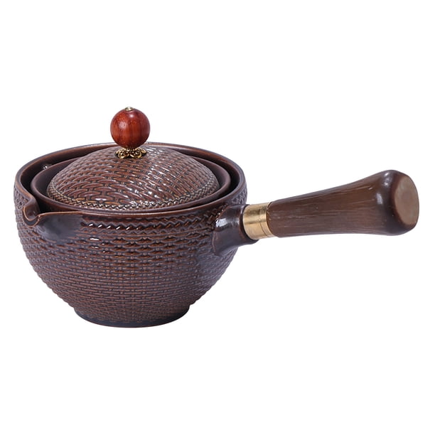 Fiudx Liquidación de ahorros de otoño Juego de té giratorio de 360 grados, tipo tetera, juego de té de kung fu semiautomático para el hogar