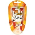 thumbnail image 1 of BIC Soleil Smooth Women's Disposable Razors, 3 Blades With Moisture Strip For a Silky Smooth Shave, 4-Count, 1 of 3