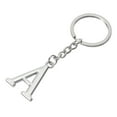 thumbnail image 3 of Uxcell Initial Letter Key Chain, Letter A Key Chain Pendant Key Ring Bag Backpack Decor, Silver, 3 of 7