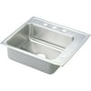 Elkay Drkad222040r 22" Single Basin Drop In Stainless Steel Utility Sink - 2 Faucet Holes