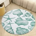 thumbnail image 4 of Beach Seashell Starfish Floral Medallion Round Rug - Small Round Area Rug, Soft Non-Slip Machine Washable Bedroom Mat Indoor Accent Entry Carpet for Office Desk Dorm Hallway, 4 of 6
