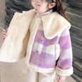 thumbnail image 4 of QingYiHua 4-16 Years Girl's Winter Fleece Coat Jacket Long Sleeve Buffalo Plaid Sherpa Fleece Teddy Coat Lapel Button Up Winter Warm Outwear Sale, 4 of 5