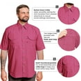 thumbnail image 4 of Tiger Hill Men's Casual Button Down Collared Short Sleeve Fishing Shirt, 4 of 4