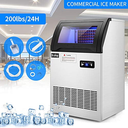 Kepooman Commercial Stainless Steel Freestanding Ice Maker for Home/Kitchen/Office/Restaurant/Bar/Coffee Shop Kepooman Commercial Stainless Steel Freestanding Ice Maker for Home/Kitchen/Office/Restaurant/Bar/Coffee Shop