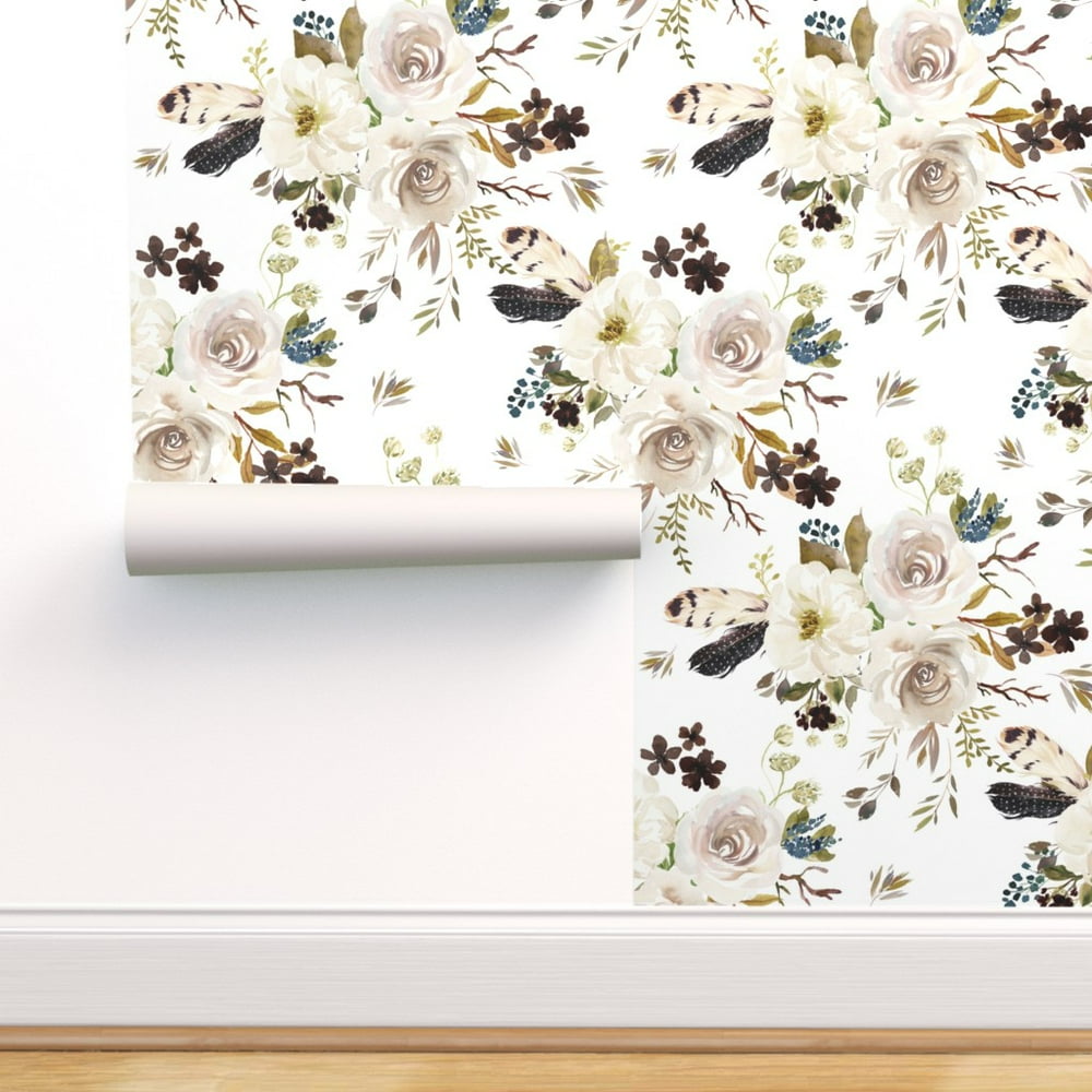 Peel-and-Stick Removable Wallpaper Bohemian Floral Nursery Decor