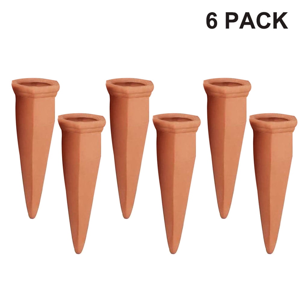 Automatic Self Waterer Devices Spikes 6 Details about   Potey Terracotta Plant Watering Stakes 