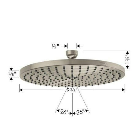 Hansgrohe Raindance E-150 Air - Hansgrohe 27474821 Raindance 240 Air Shower Head 10-Inch Brushed Nickel