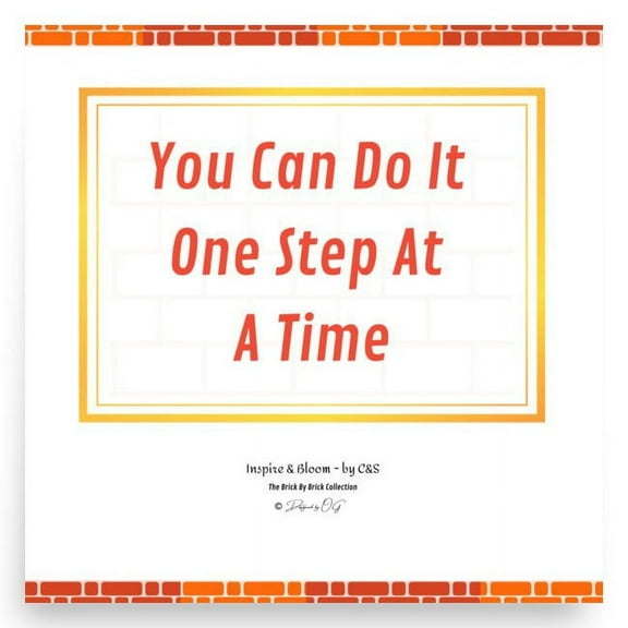 Inspire and Bloom! INB: You Can Do It! Unframed Wall Art - White, Inspirational Wall Art, Vibrant Decor for Home and Work Spaces