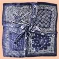 thumbnail image 5 of ZQUUVOU Square Satin Head Scarf for Women Silk Bandana Scarf Satin Hair Scarves Elegant Neck Scarf Hair Sleeping Wraps Navy, 5 of 5