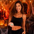 thumbnail image 4 of SLYNSHome 10Pcs Realistic Mini Fake Spider Decor Set, Light Blue Glow In Dark Plastic Spiders For Indoor Outdoor Halloween Party Haunted House Spooky Home Decor Props, 4 of 4