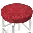 thumbnail image 3 of Honeii Vintage Burgundy Bar Stool Covers – Perfect Fit for 12" to 14" Round Stools, Crease-Resistant, Stretchy, Washable & Dustproof Seat Slipcovers-13 inch, 3 of 7