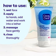 (3 pack) Clean & Clear Acne Triple Clear Exfoliating Facial Scrub, 5 oz