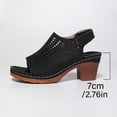 thumbnail image 4 of Dvprdro Womens Solid Casual Style Sandals Open Toe High-top Hollow Out Low Heel Soft Nonskid Multi-Color Daily Outdoor Wear, 4 of 5