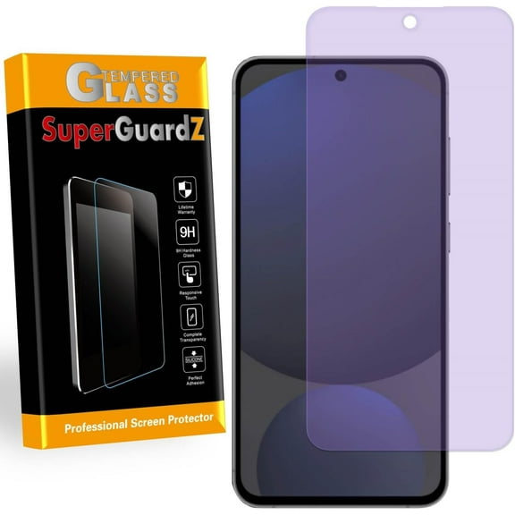 For Samsung Galaxy S24 FE [NOT for Samsung S24] - SuperGuardZ Anti Blue Light [Eye Protection] Tempered Glass Screen Protector, Anti-Scratch   2 Stylus Pens