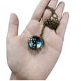thumbnail image 2 of Galaxy Glass Glow Double Pendant Necklace Planet Dome Jewelry Unique Dark System Design Eye-Catching Accessories for Everyday Wear, 2 of 2
