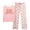Light Pink/White, variant on Andree Joan Womens Pajama Set - 2 Piece Short Sleeve Pajama Top and Pajama Pants for Women